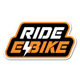 Vinyl-Aufkleber #82549, E-Bike-Motiv, E-Bike, Elektro-Mountainsport, Witz, lustige Trails für Biker, Wald, Reisen, Sammelalbum, 2 Stück