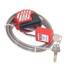 Safety Padlock Set Adjustable Stainless Steel Cable Lockout and 38mm