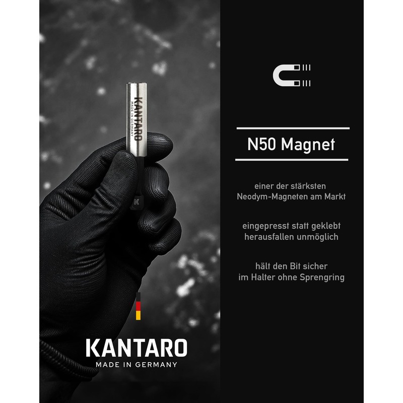 KANTARO 8011 Universal Bit Holder Magnetic Stainless Steel Sleeve E6.3