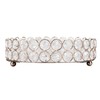 Crystal Cosmetic Makeup Tray 8in Round Display Tray Mirrored Metal