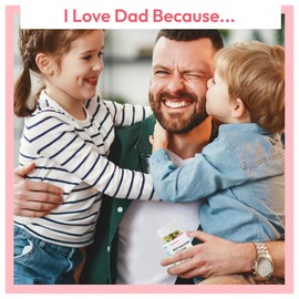 Sensemory 50 What I Love About You Dad Pre-Written Messages in a Bottle to Best Dad Ever, ThoughtfulChristmas, New Year Gifts for Dad from Daughter, Christmas Stocking Stuffers for Dad, Grandpa (Dad)