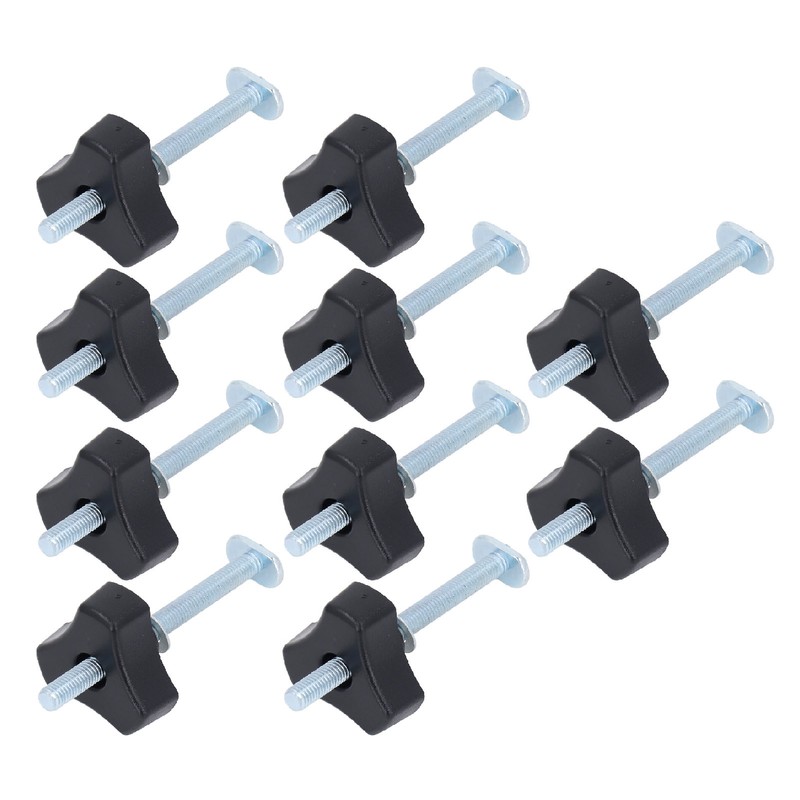 10 Sets T Track Knobs Stainless Steel M8x100mm Threaded Bolt