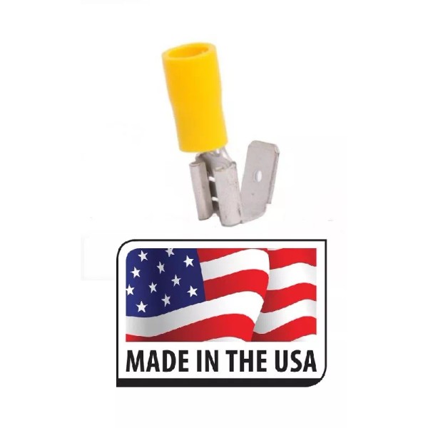 MADE IN USA (50) Piggyback Electrical Quick Disconnect Vinyl M/F