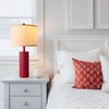 BZZMMB 24.5" Red Touch Lamps Set of 2, Modern Living