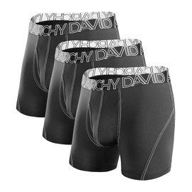 DAVID ARCHY Mens Underwear Mesh Quick Dry Boxer Briefs Active Performance Sports Ultra Soft Breathable Support Pouch Underwear with Fly in 3 Pack (M, Black - Mesh with Fly)