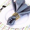 12pcs Napkin Ring Spiral Washable Decorative Metal Napkin Holder Ring