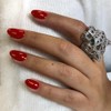 SXVME Uñas Postizas Rojo Vino, Uñas Postizas Cortas Ovaladas Redondas
