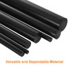 QUARKZMAN Pack of 10 Black Plastic Rods Round 1 x