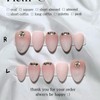 Wedding cubic foam handmade nail tips - mini almond /