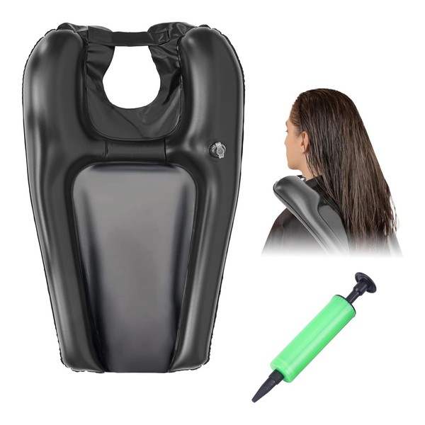 RICISUNG Hair Washer, Hair Wash Tank, Nursing Care Shampoo Hat, For Adults, Nursing Care, Convenient Goods, Foldable, Air Pump Included, Easy to Carry, For Hair Cleaning, Sleeping Only,