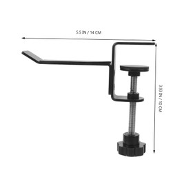 LABRIMP Adjustable Headphone Holder with Screw Clip for Desk Premium Iron Headset Rack for Gaming Home Office Use Space Saving Design Versatile for Cords and Bags Black