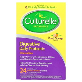 Culturelle Probiotic, Chewables, One Daily Tablets, Orange 24 Tablets