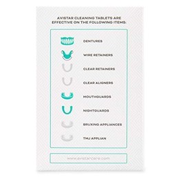 Avistar Retainer & Denture Cleaner Tablets: 150 Denture or Retainer Cleaning Tablets (Perfect For Dentures, Night Guards or Mouth Guards - Mint Flavor, 5 Month Suppy)