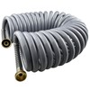 Darnassus Garden Hose, Green PU Curly Water Hose with Brass