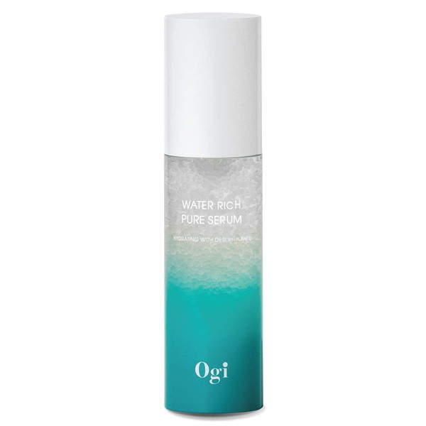 [Ogi] Water Rich Pure Serum, Moisturizer for Sensitive Skin with Organic Jojoba Oil & Collagen, Dye-Free, Fragrance Free (30ml, 1 fl.oz.)