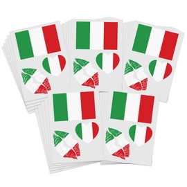 World Flag Temporary Tattoos / 75 tattoos/Select from 25 Countries/Great for Sporting Events & National Holidays (Italy)