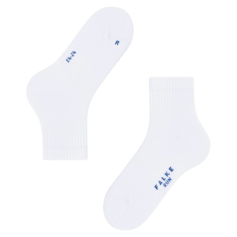 FALKE Unisex Run Rib Cotton Socks, White (White 2000), 5-6