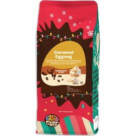 Crazy Cups Flavored Ground Eggnog Coffee, Caramel Eggnog Coffee in 10 oz Bag, For Brewing Flavored Hot or Iced Coffee