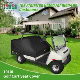 10L0L Dustproof Golf Cart Seat Cover 4 Passenger for EZGO, Club Car, Yamaha & Most Brand 2 Front 2 Rear seat Golf Cart, Great Cover to Keep Seats Dry and Protected, More Easy Than a Full Cover(Black)