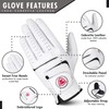 Golf Gloves Women Left Handed Golfer - Premium Quality 100%