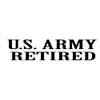 Us Army Retired Veteran Sticker Decal Military White Car Window