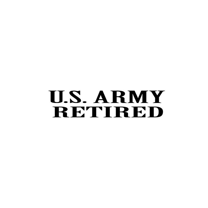 Us Army Retired Veteran Sticker Decal Military White Car Window
