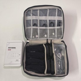 GaiRen Referee Headset Organizer Bag, Fit 4 Pack V4/V6/FBIM Electronics Accessories Carrying Case for Referee Communication System for Cable Charger Volleyball Soccer Ref Officials (Gray)