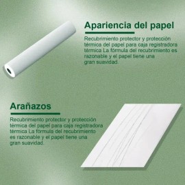 5 Rollos Papel Térmico A4 Papeles Para Impresora 210mm7.5m                                                                                            