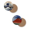 [villageriver] Japanese Souvenir Coaster for Foreigners, Round Shape, Thirty-Six Views