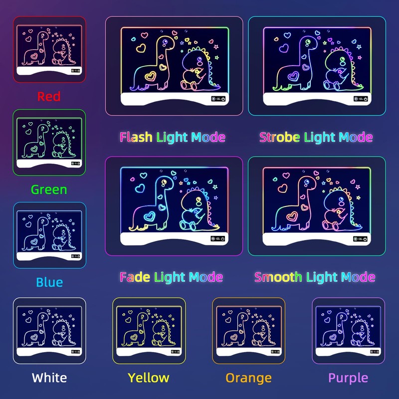 LED Drawing Board for Kids Ages 3-12,Glow Drawing Doard Gifts