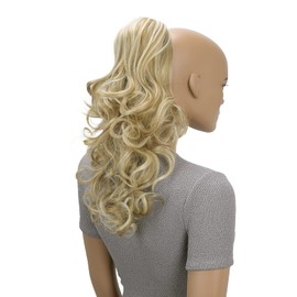 CAISHA by PRETTYSHOP 18" Hairpiece Ponytail Extensions Voluminous Wavy Blond Mix PH10