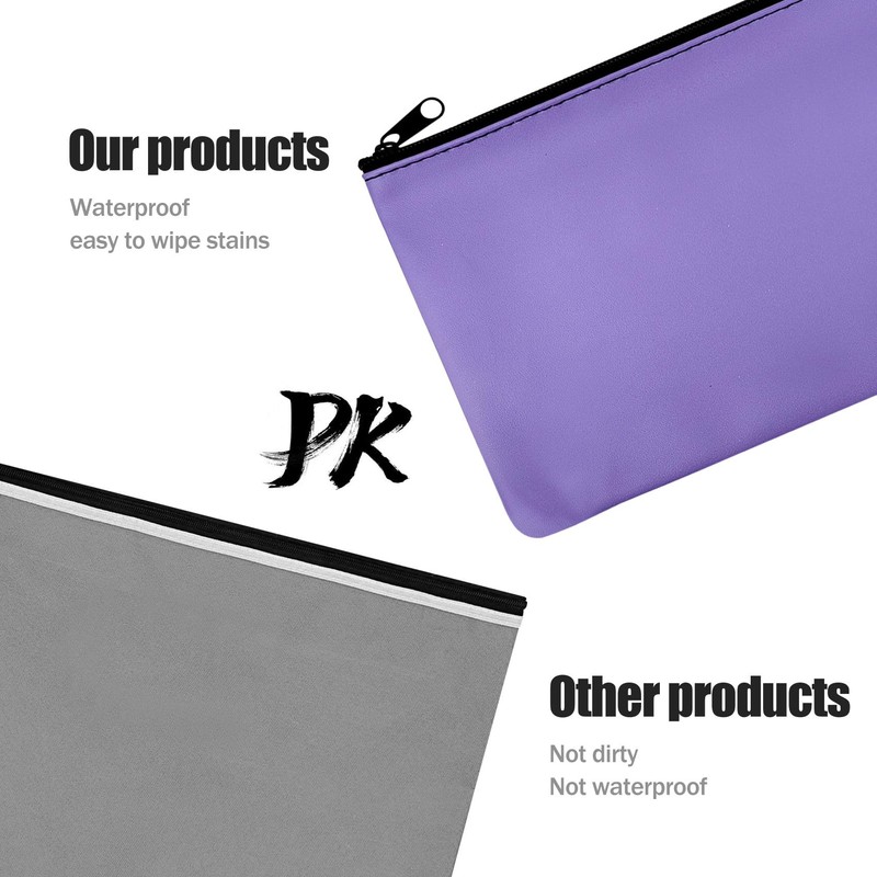 1 Pcs Money Bag with Zipper, 11x6 Inches Cash Wallet,