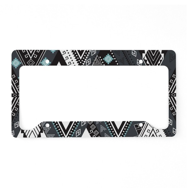 CafePress Native Pattern License Plate Holder Aluminum License Plate Frame,