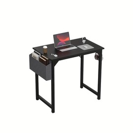 New Office Small Computer Desk Modern Simple Style Writing Study Computer graphics - Color: Black