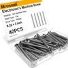 40PCS 8-32 Machine Screws, 2 inch Stainless Steel Extra Long