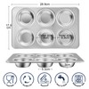 Homikit 2 Pack Muffin Tray, 6-Hole Muffin Tin Moulds Cupcake