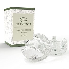 Fermentation Weight Set of 2 - Glass Fermentation Weights for Mason Jars (Wide Mouth), Perfect for Glass Jar Fermentation, Pickling Kit, Glass Weights for Fermenting Jars, Canning Weights