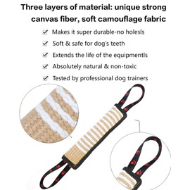 Clysoru Dog Tug Toy Dog Tough Jute Bite Pillow - Lasting Training Equipment - Puppy to Large Dogs Interactive Toy for large Dogs and Small Dogs