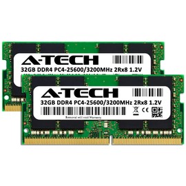 A-Tech 64GB Kit (2x32GB) RAM for Dell Latitude 5521, 5520, 5430 Rugged, 5421, 5420 Laptop | DDR4 3200 MHz SODIMM PC4-25600 Memory Upgrade