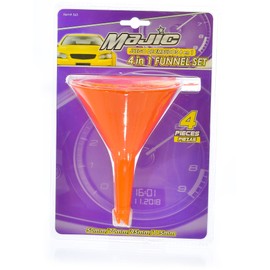 Majic 4-Pieces 4-Sizes Plastic Funnel Set for Car Oil, Gas and Fluids