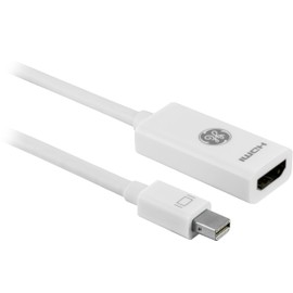 GE Mini DisplayPort to HDMI Adapter, 8 Pack, Video Adapter, Uni-Directional, Source to Display, Pigtail, Basic, White, 85004