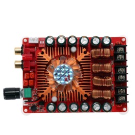 DollaTek TDA7498E 2x160W Dual Channel Audio Amplifier Board, Support BTL Mode 1X220W Single Channel, DC 24V Digital Stereo Power Amp Module for Car Vehicle Computer Speaker DIY