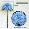 Buart 3PCS Long Stem Big Size Flowers Artificial Silk Hydrangea