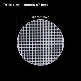 MECCANIXITY 15pcs 7" Plastic Mesh Canvas Sheet 6 Count Round Needlepoint Blank Canvas for Embroidery Knit Crochet Acrylic Yarn Crafting, White