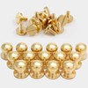Moicstiy 15Set 10mm Round Head Button Studs Solid Brass Button