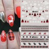 Christmas Nail Art Stickers Decals, Winter Nail Supplies, Xmas Elk