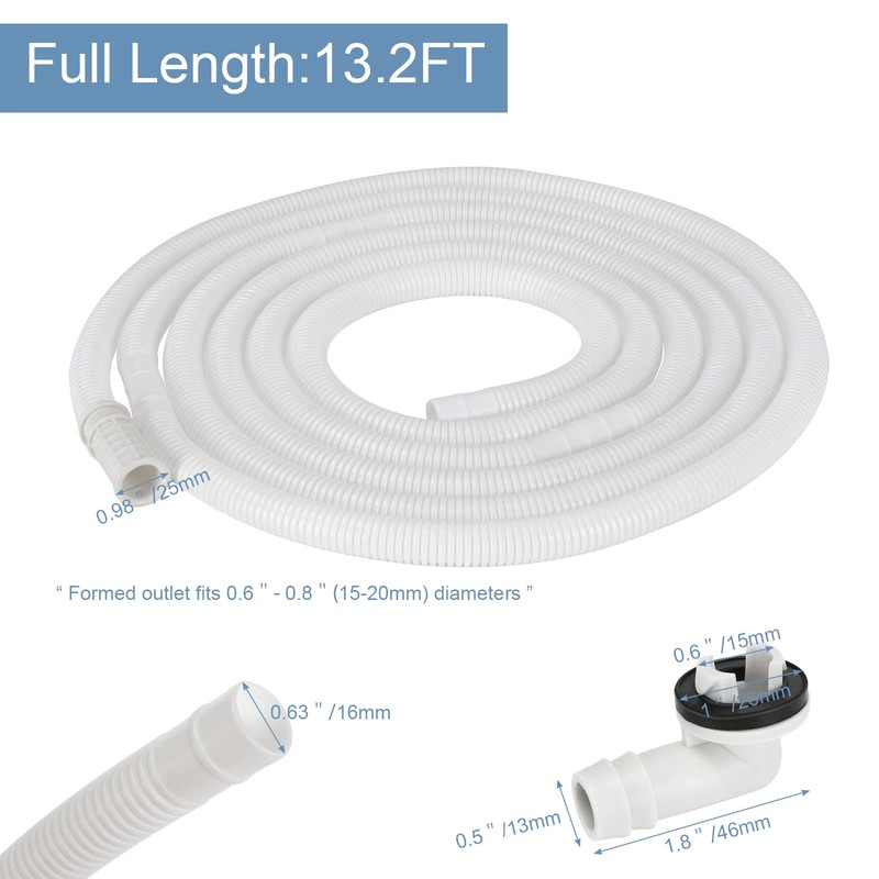 HOXHA 13.2 Ft Air Conditioner Drain Hose Kit Plastic Tubing
