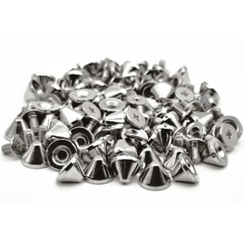 Daisybee Stud Parts, Tacks, Spikes, Conical Type, Set of 100, For Making Punk Remake (Height 0.2 inches (6 mm) x Diameter 0.3 inches (8.6 mm)