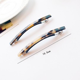 2 Stück körpernahe französische Haarspangen für Damen, Schildpatt-Clips für dünnes und dickes Haar, langes Auto-Clip-Set für Mädchen