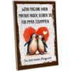 schilderkreis24 - Eternal Penguin Love Wooden Sign - Couples Gift